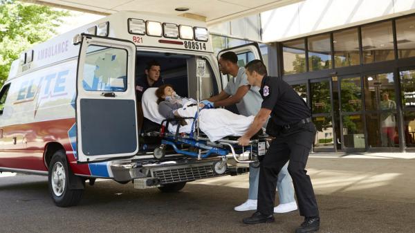 Patient transferred by ambulance