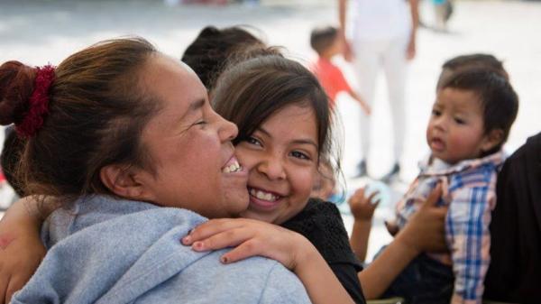 Woman Child at Health Fair